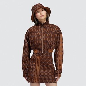 Adidas x Ivy Park crop monogram jacket